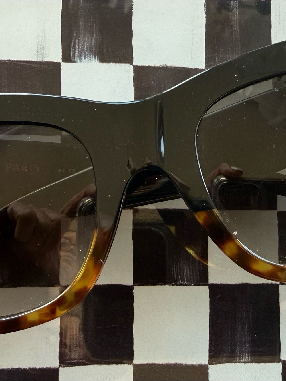 Celine Black and Tortoiseshell Square Sunglasses - Picture 7 of 9